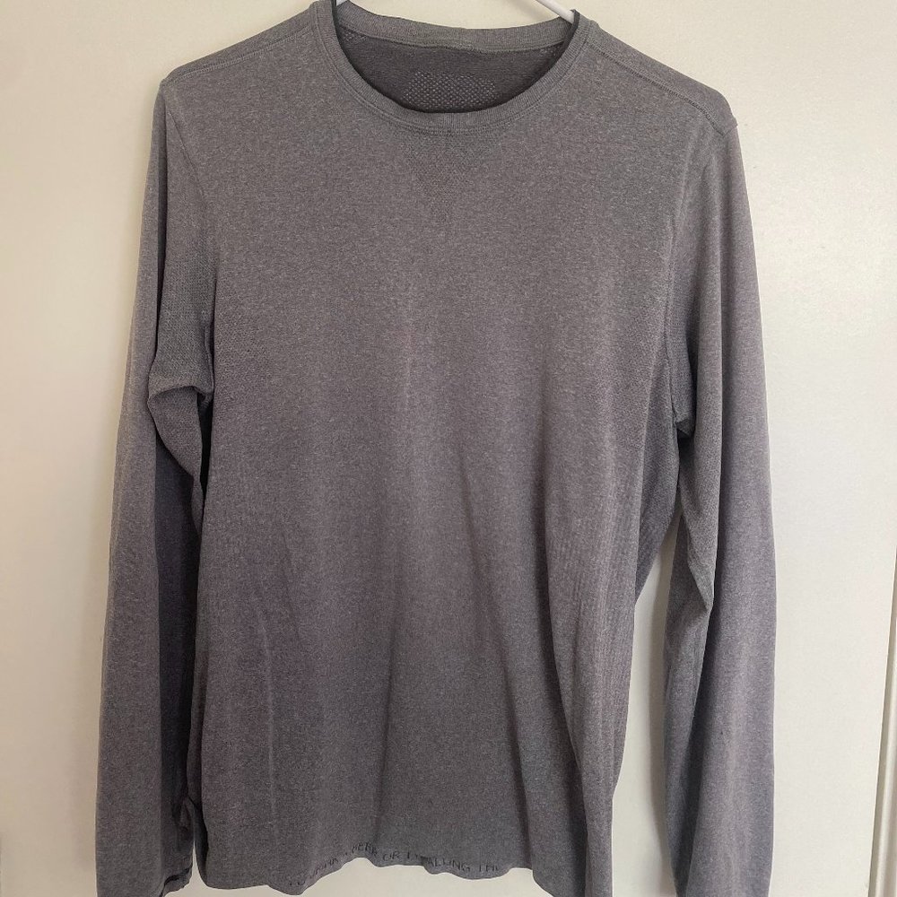 lululemon | Early Gen Men's Heather Gray Swiftly Tech Long Sleeve Shirt | Size M